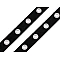 Bandă bumbac cu ocheți metalici, lățime 24 mm - Negru (9 Metri)
