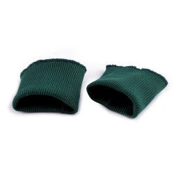 Manșete elastice tricotate, lățime 7 cm - Verde închis (1 Pereche)