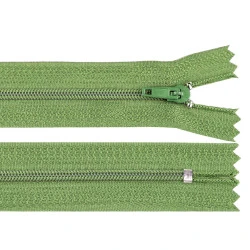 Fermoar spiralat nedetașabil no 3, lungime 18 cm - Verde kaki (10 Bucăți)