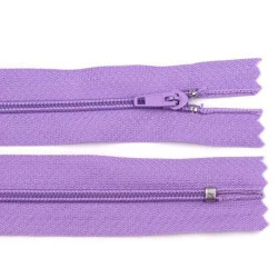 Fermoar spiralat nedetașabil no 3, lungime 25 cm - Mov lavandă (1 Bucată)