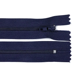 Fermoar spiralat nedetașabil no 3, lungime 25 cm - Albastru închis (1 Bucată)