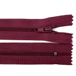 Fermoar spiralat nedetașabil no 3, lungime 25 cm - Bordo (1 Bucată)