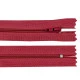 Fermoar spiralat nedetașabil cu atoblocare, no 3 lungime 12 cm - Roșu (1 Bucată)