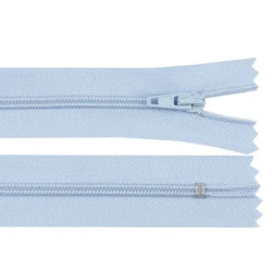 Fermoar spiralat nedetașabil cu atoblocare, no 3 lungime 12 cm - Bleu gheață (1 Bucată)