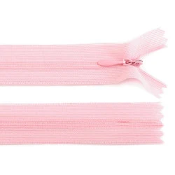 Fermoar ascuns nedetașabil, no 3 lungime 60 cm - Roz deschis (1 Bucată)