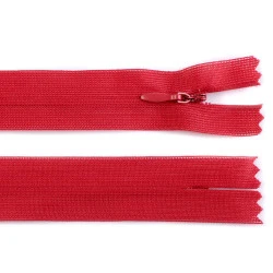 Fermoar ascuns nedetașabil, no 3 lungime 60 cm - Roșu (1 Bucată)