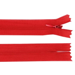 Fermoar ascuns nedetașabil, no 3 lungime 65 cm - Roșu (1 Bucată)