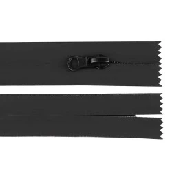 Fermoar spiralat rezistent la apă nr. 7 lungime 20 cm - Negru (1 Bucată)