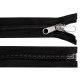 Fermoar spiralat nr. 10 cu cheita dublu tragator, lungime 150 cm - Negru (1 Bucată)