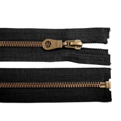 Fermoar alama învechită, no 5 lungime 60 cm - Negru (1 Bucată)