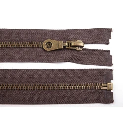 Fermoar alama învechită, no 5 lungime 60 cm - Maro ciocolatiu (1 Bucată)