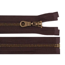 Fermoar alama învechită, no 5 lungime 50 cm - Maro ciocolatiu (1 Bucată)