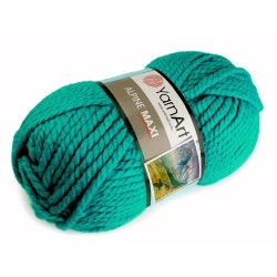 Fir de tricotat alpine maxi, 250 g - Verde albastrui închis (1 Bucată)