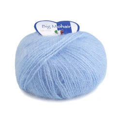 Fir de tricotat big mohair, 25 g - Bleu pal (1 Bucată)