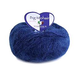 Fir de tricotat big mohair, 25 g - Bleumarin (1 Bucată)