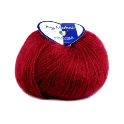 Fir de tricotat big mohair, 25 g - Roșu carmin (1 Bucată)