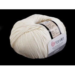 Fir de tricotat gina / jeans, 50 g - Crem deschis (1 Bucată)