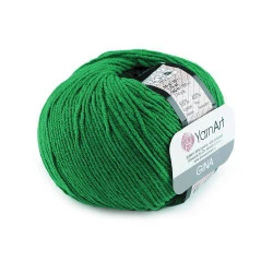 Fir de tricotat gina / jeans, 50 g - Verde smarald (1 Bucată)