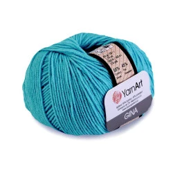 Fir de tricotat gina / jeans, 50 g - Turcoaz (1 Bucată)