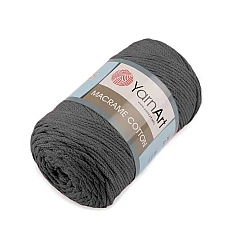 Fir de tricotat macrame cotton, 250 g - Gri închis (1 Bucată)