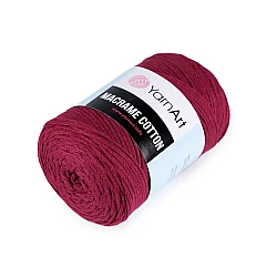 Fir de tricotat macrame cotton, 250 g - Bordo deschis (1 Bucată)
