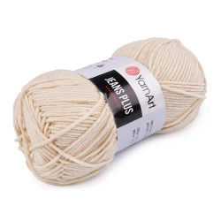 Fir de tricotat gina plus, 100 g - Ecru (1 Bucată)