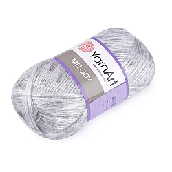 Fir de tricotat  melody, 100 g - Gri foarte deschis (1 Bucată)