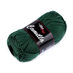 Fir de tricotat camilla, 50 g - Verde închis (1 Bucată)