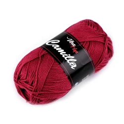 Fir de tricotat camilla, 50 g - Roșu închis (1 Bucată)