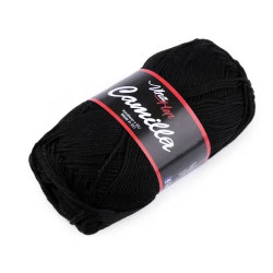 Fir de tricotat camilla, 50 g - Negru (1 Bucată)