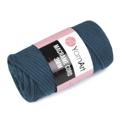 Fir de tricotat / croșetat macrame cord, 250 g - Gri petrol (1 Bucată)