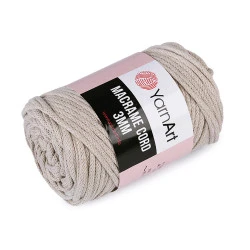 Fir de tricotat / croșetat macrame cord, 250 g - Natur (1 Bucată)