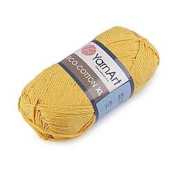 Fir de croșetat eco - cotton xl, 200 g - Yellow-beige (1 Bucată)