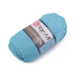 Fir de croșetat eco - cotton xl, 200 g - Albastru azur (1 Bucată)