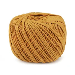 Fire din bumbac macrame ø2-2,5 mm - Galben muștar (1 Bucată)