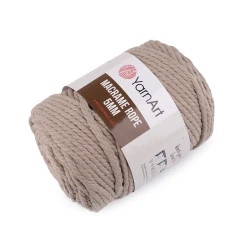 Fir de tricotat / croșetat macrame rope,ø5 mm 500 g - Maro bronz (1 Bucată)