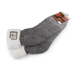 Șosete de iarnă pentru barbați cu anti-derapant emi ross - Gri deschis (1 Pereche)
