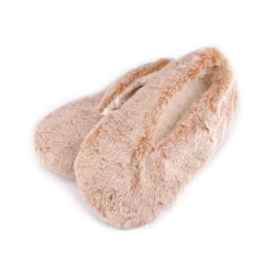 Papuci de casă balerini cu blăniță - Bej deschis (1 Pereche)