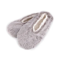 Papuci de casă balerini cu blăniță - Taupe (1 Pereche)