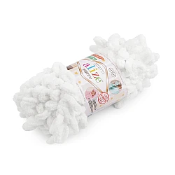 Fir de tricotat alize puffy, 100 g - Alb (1 Bucată)