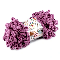 Fir de tricotat alize puffy, 100 g - Roz vintage (1 Bucată)