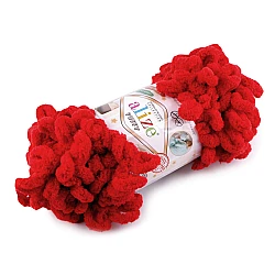 Fir de tricotat alize puffy, 100 g - Roșu (1 Bucată)