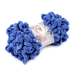 Fir de tricotat alize puffy, 100 g - Albastru regal (1 Bucată)