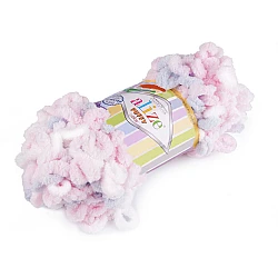 Fir de tricotat alize puffy color, 100 g - Roz foarte deschis (1 Bucată)