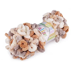 Fir de tricotat alize puffy color, 100 g - Bej deschis (1 Bucată)