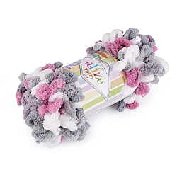 Fir de tricotat alize puffy color, 100 g - Purple-pink (1 Bucată)