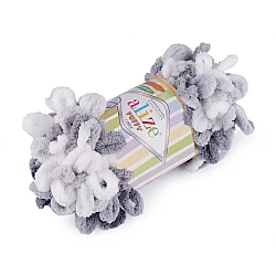 Fir de tricotat alize puffy color, 100 g - Gri neutral (1 Bucată)
