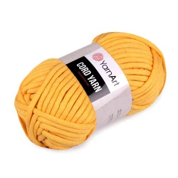 Fir de tricotat cord yarn, 250 g - Galben (1 Bucată)