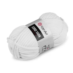 Fir de tricotat cord yarn, 250 g - Alb (1 Bucată)