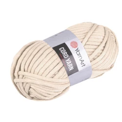 Fir de tricotat cord yarn, 250 g - Bej (1 Bucată)